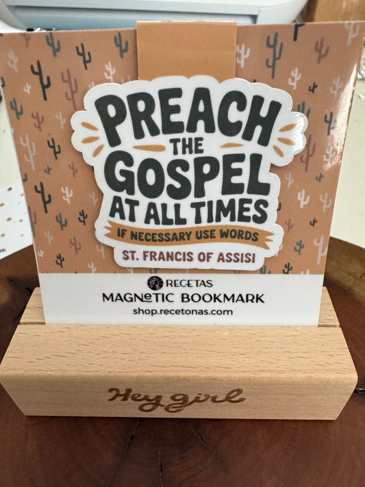 Preach the Gospel at all Times Magnetic Bookmark