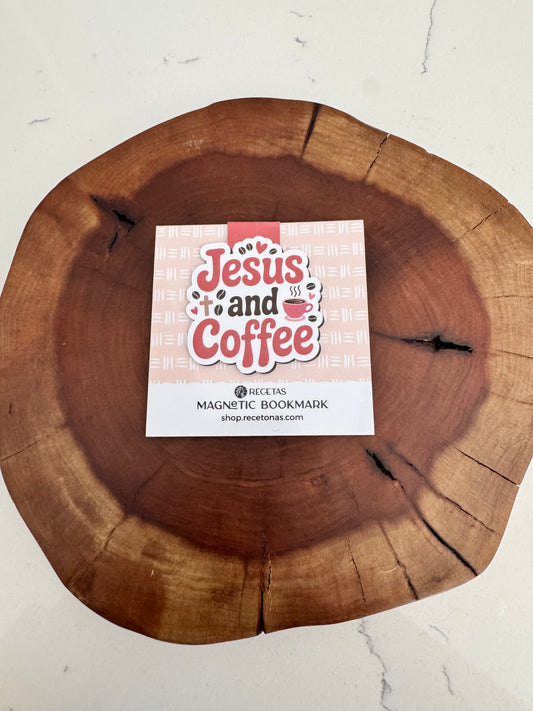 Jesus and Coffee Magnetic Bookmark