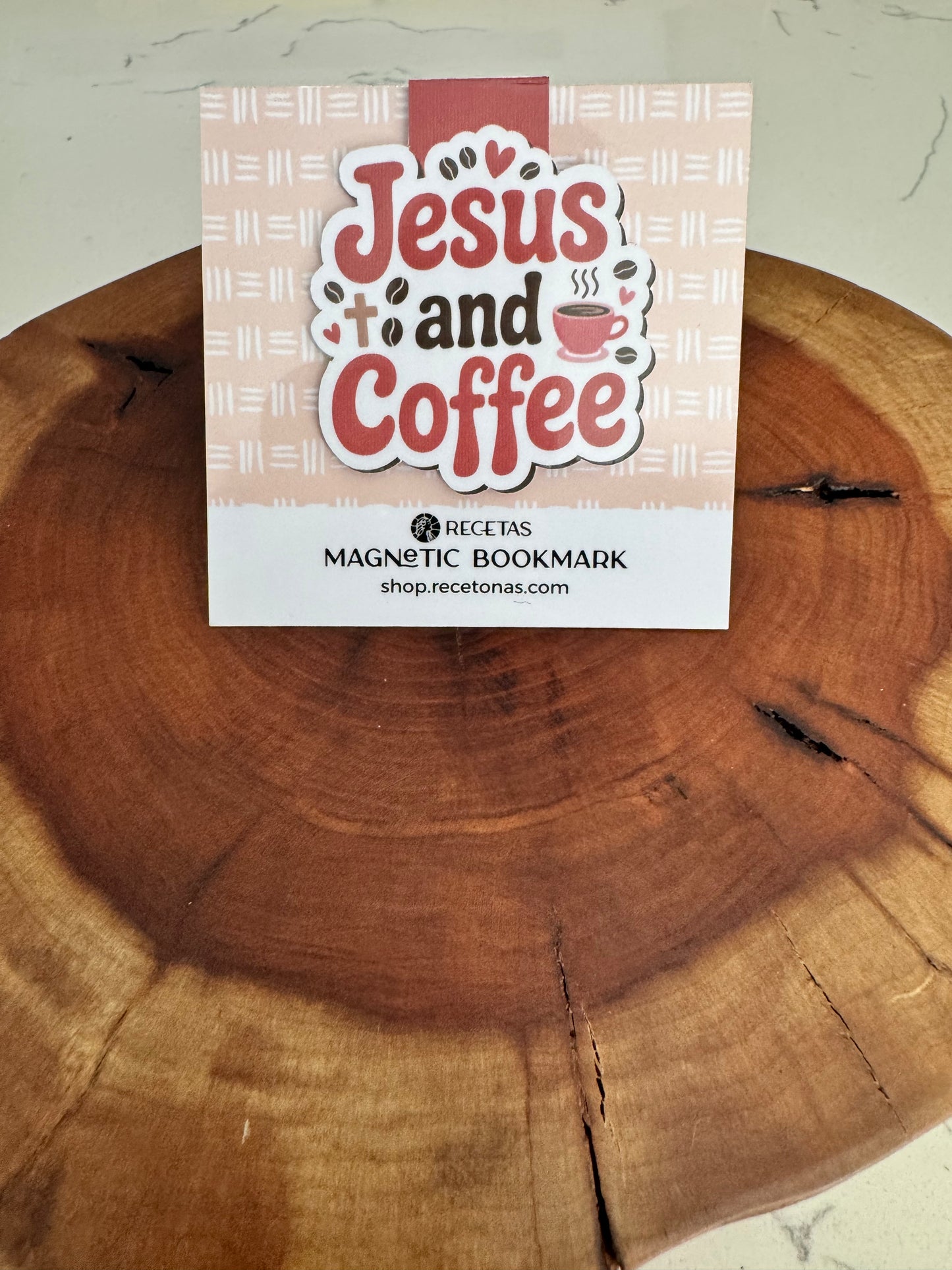 Jesus and Coffee Magnetic Bookmark