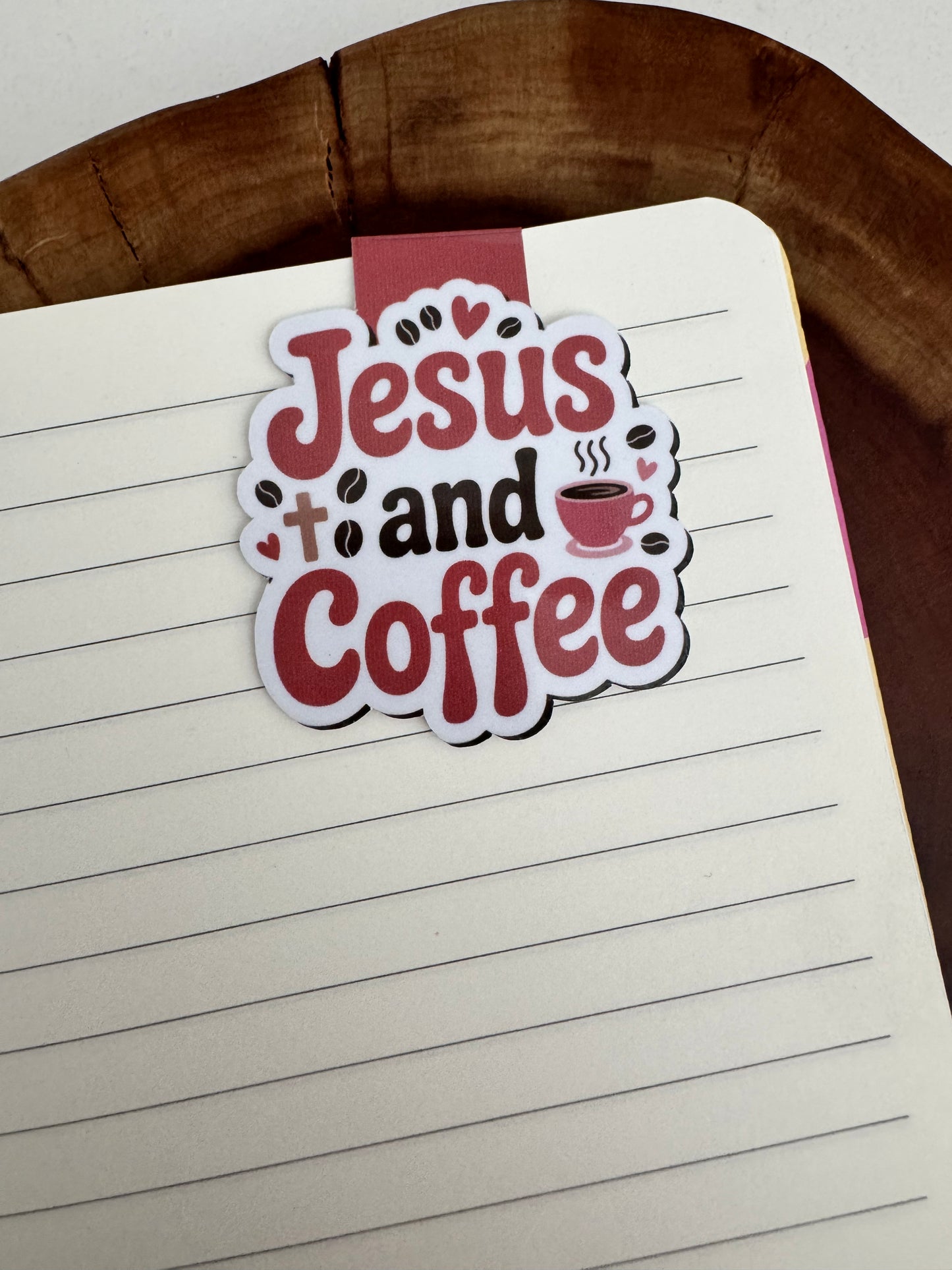 Jesus and Coffee Magnetic Bookmark
