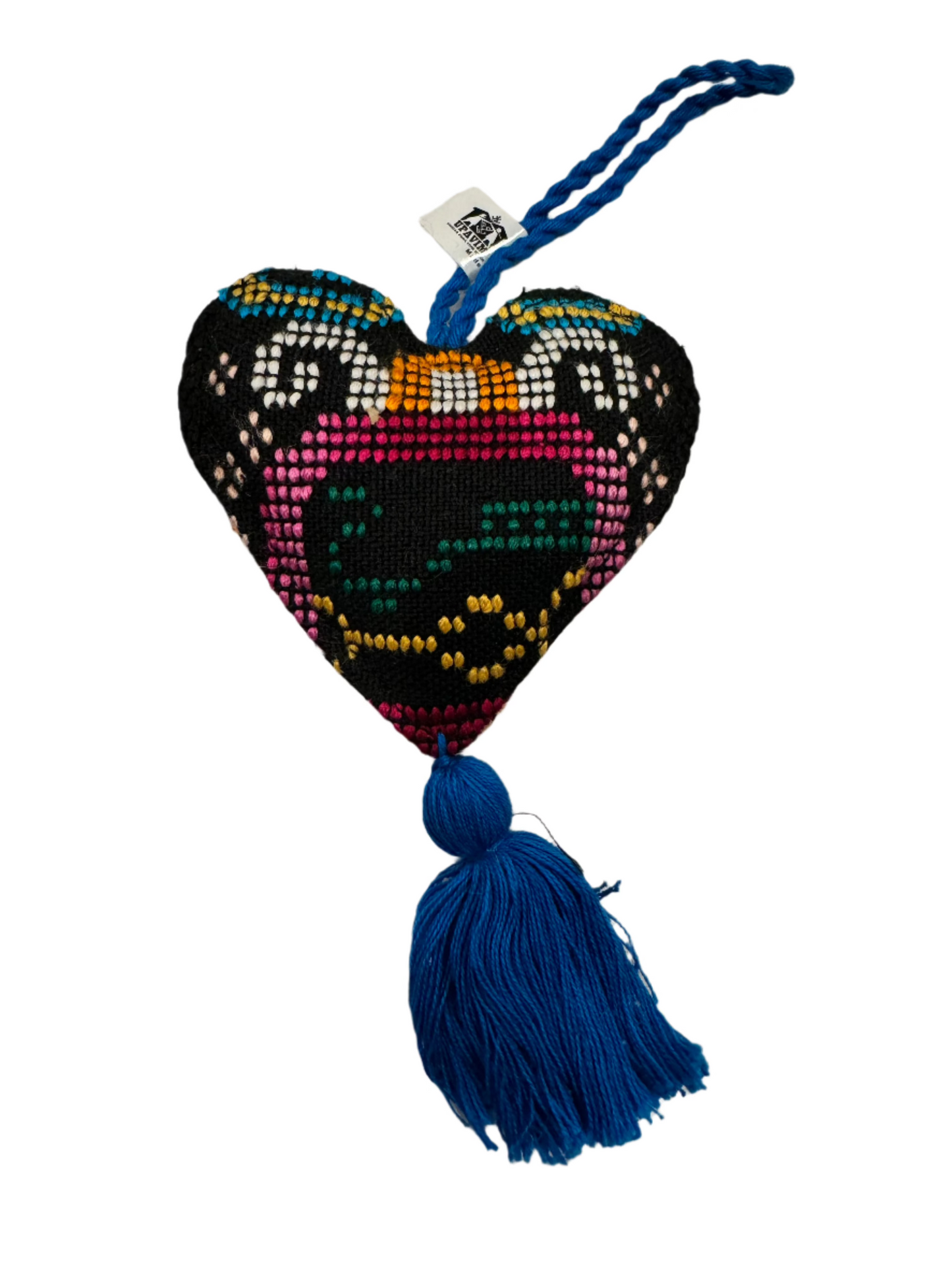 Guatemalan Embroidered Heart Ornament