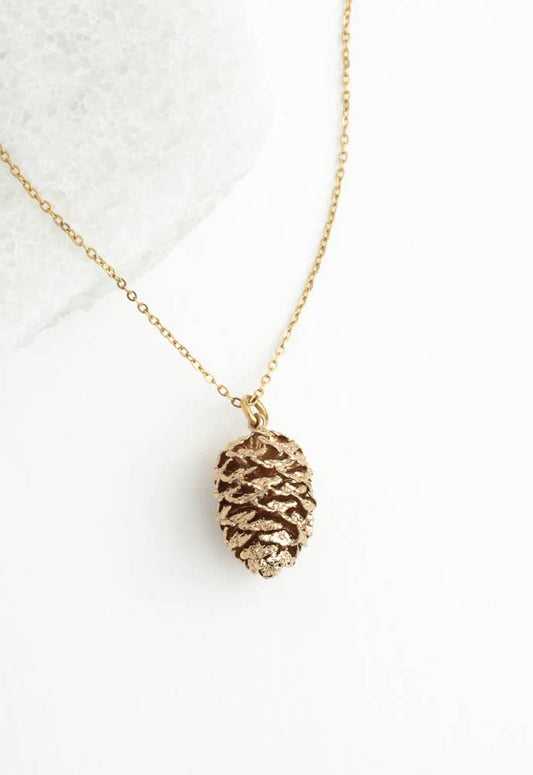 Abundant Hope Pinecone Necklace - Recetas Fair Trade