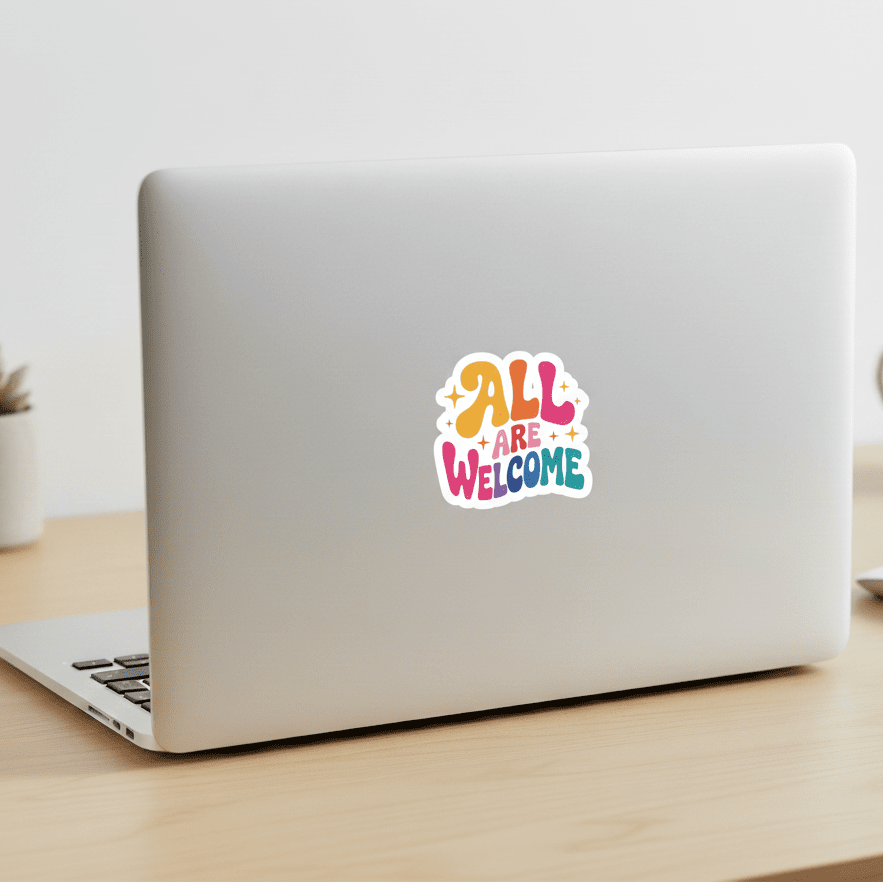 All are Welcome Stickers - Recetas Fair Trade
