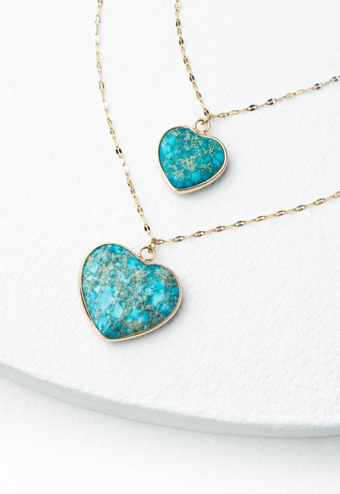 Always With You Jasper Heart Necklace Set - Recetas Fair Trade