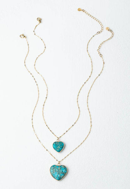 Always With You Jasper Heart Necklace Set - Recetas Fair Trade