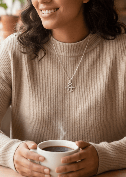 Angel de la Guardia (Guardian Angel) Necklace - Sterling Silver - Recetas Fair Trade