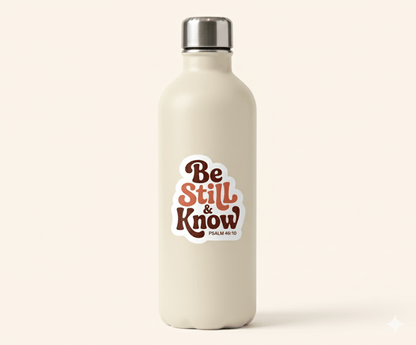 Be Still and Know Sticker - Recetas Fair Trade