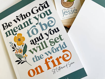 Be Who God Meant You To Be Notebook - Recetas Fair Trade