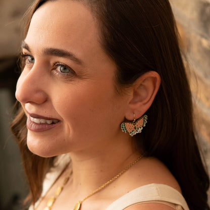 Beaded Butterfly Earrings