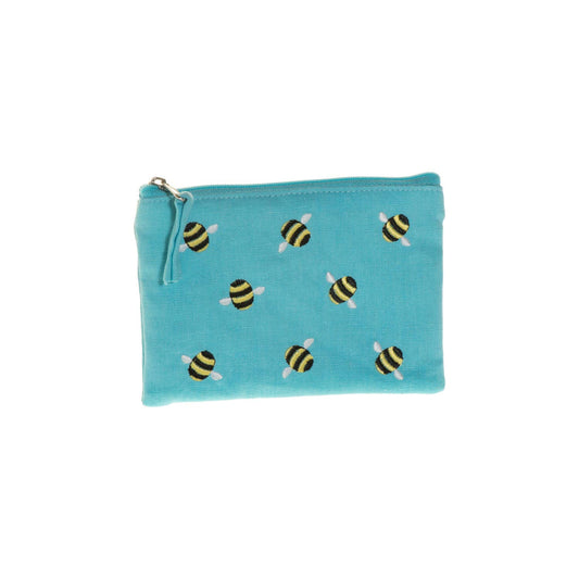 Bee Coin Purse - Blue - Recetas Fair Trade