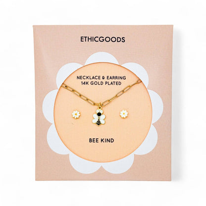 BEE & DAISY | Kids Necklace & Earrings Set - Recetas Fair Trade