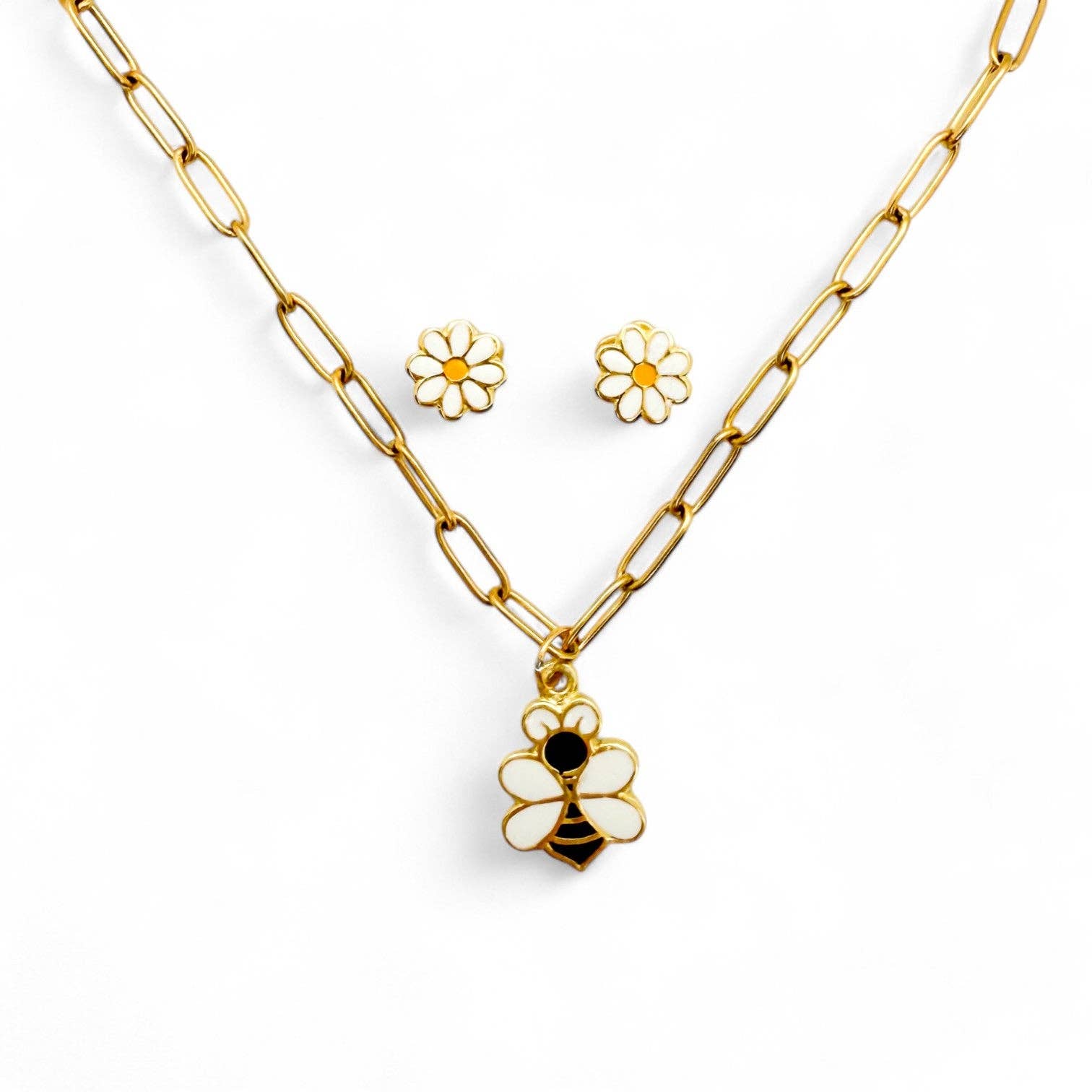 BEE & DAISY | Kids Necklace & Earrings Set - Recetas Fair Trade