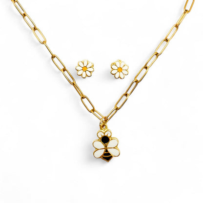 BEE & DAISY | Kids Necklace & Earrings Set - Recetas Fair Trade