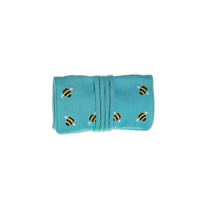 Bee Jewellery Roll - Blue - Recetas Fair Trade