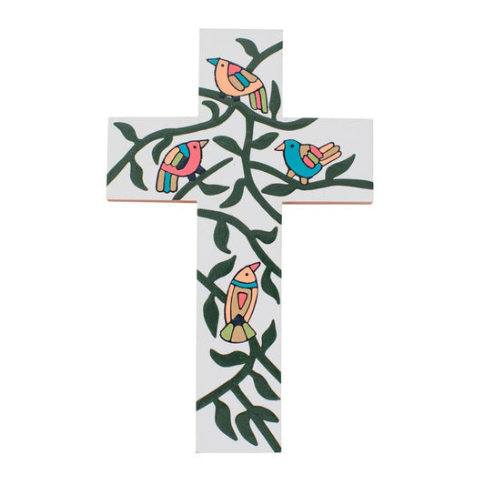 Birdsong Painted Cross*