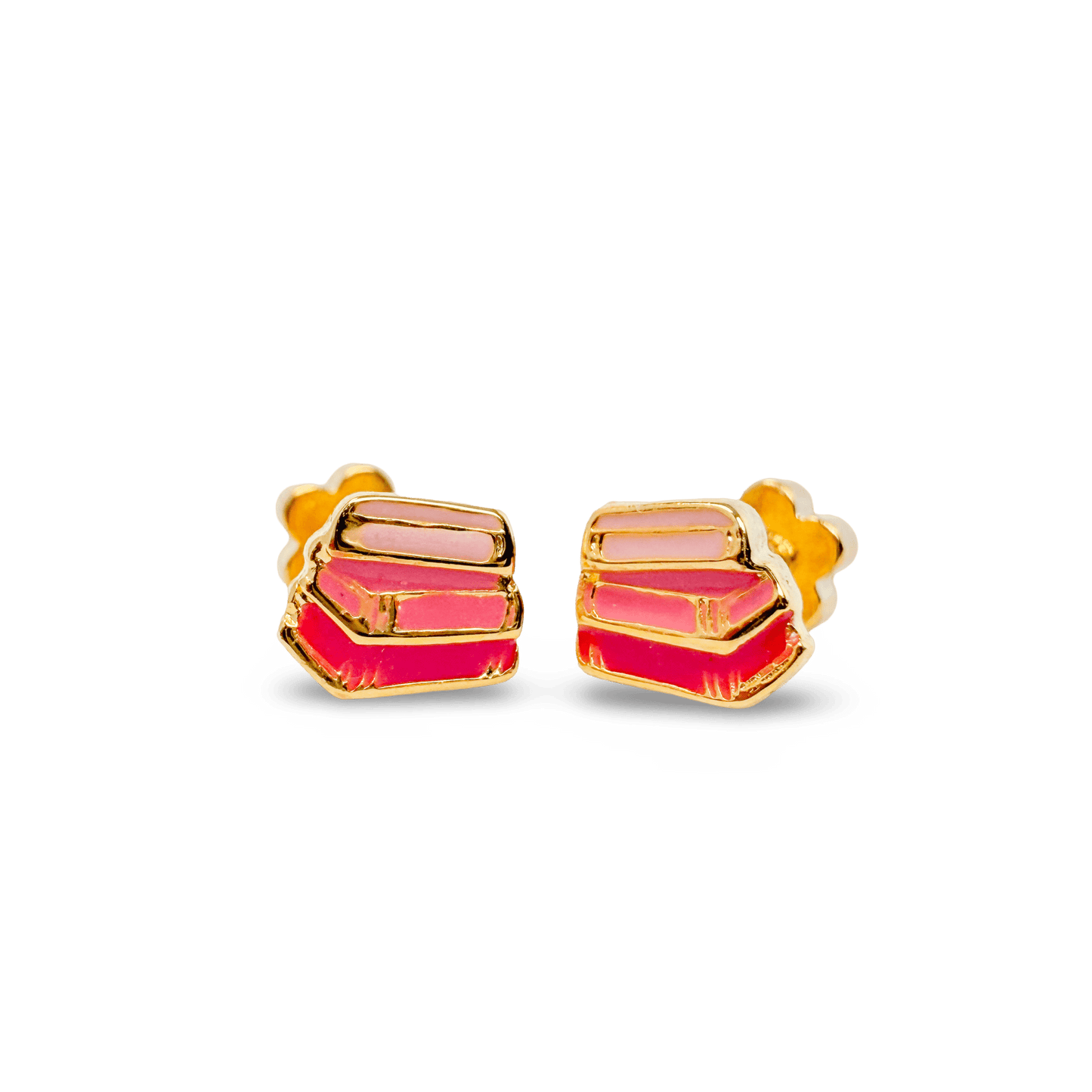 Books Tiny Stud Earrings - Recetas Fair Trade