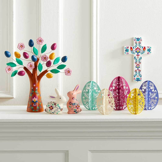 Botanica Clay Easter Wall Cross - Recetas Fair Trade