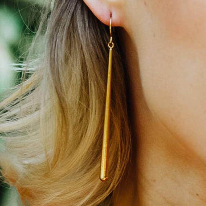 Branch Earrings - Gold - Recetas Fair Trade