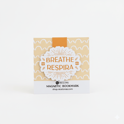 Breathe - Respira Magnetic Bookmark - Recetas Fair Trade