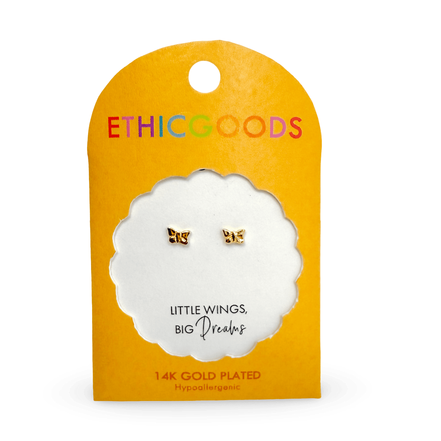 Butterfly Tiny Stud Earrings - Recetas Fair Trade