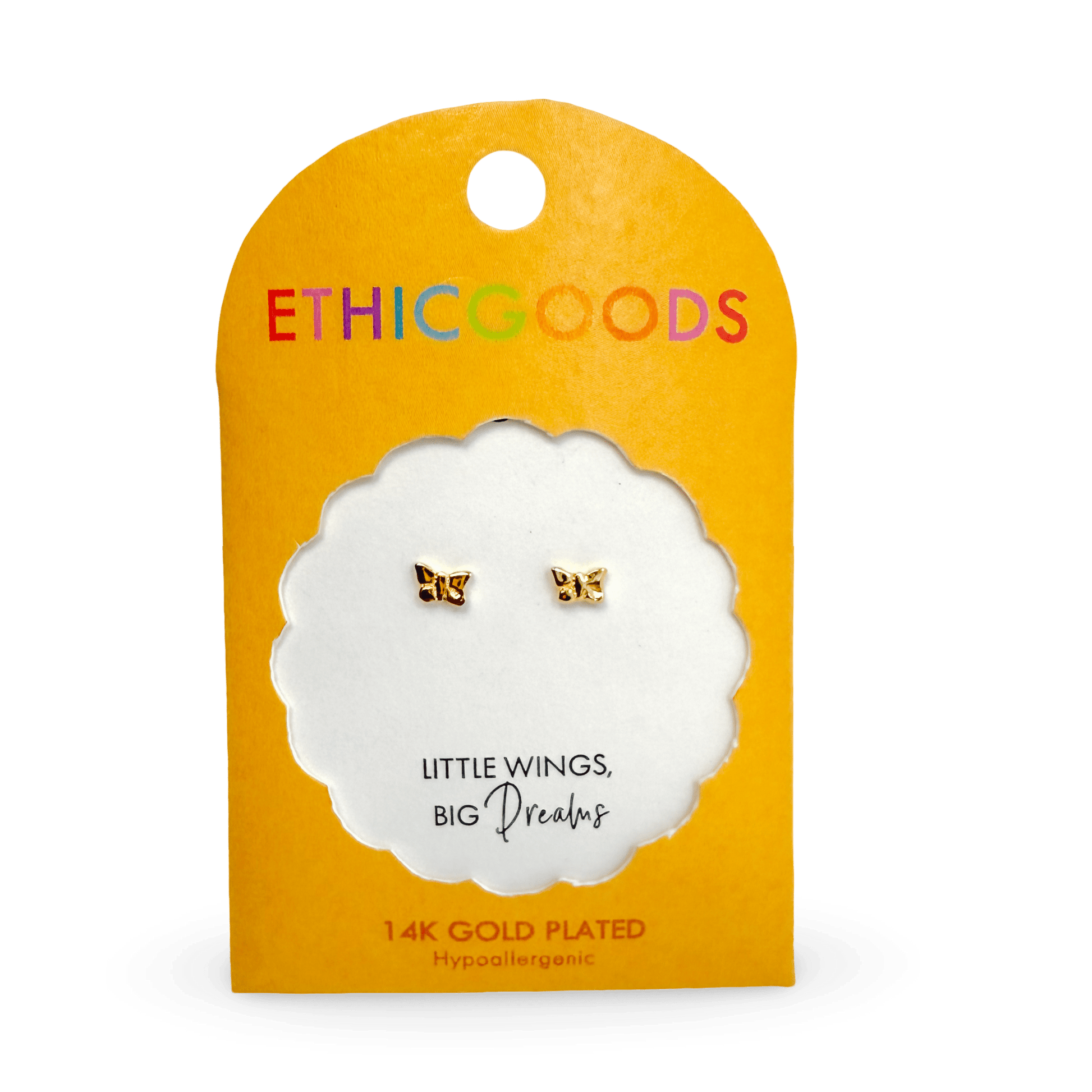 Butterfly Tiny Stud Earrings - Recetas Fair Trade