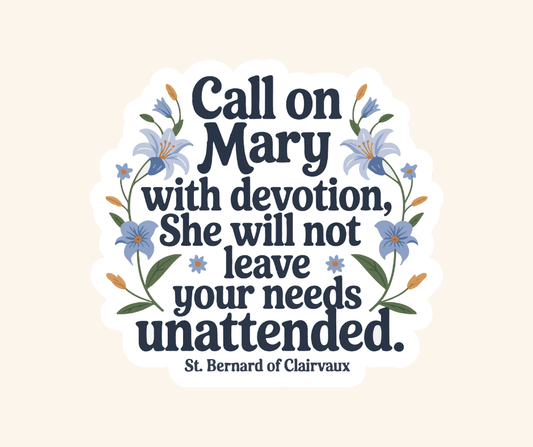 Call on Mary Sticker - Recetas Fair Trade