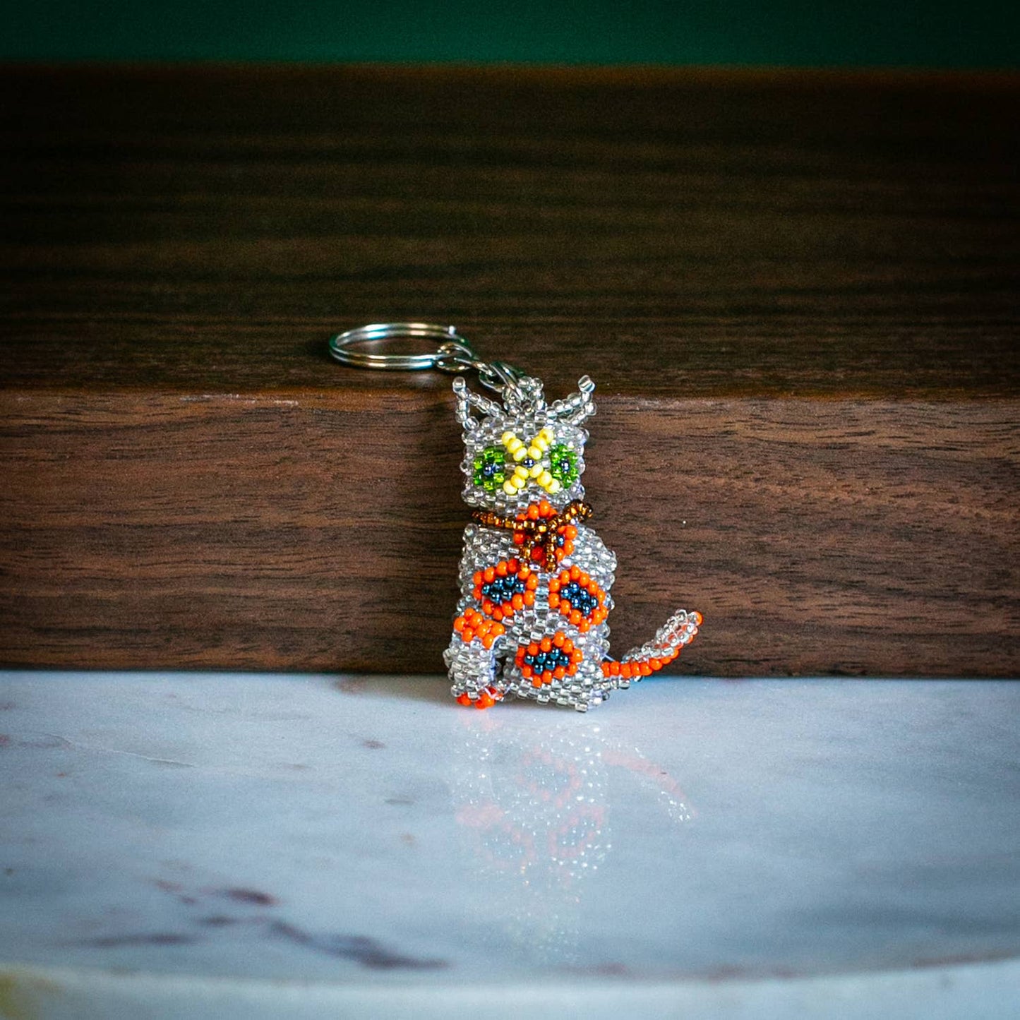 Cat Beaded Keychains