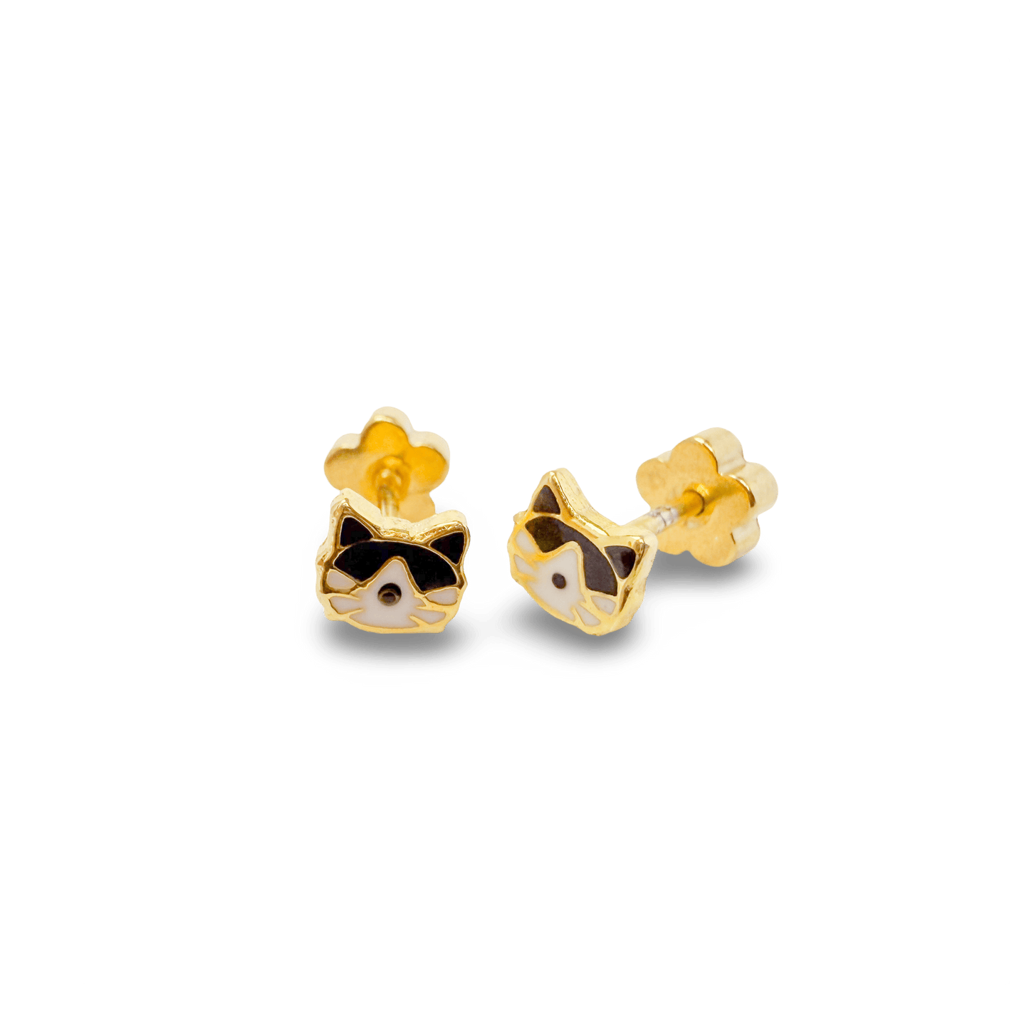 Cat Tiny Stud Earrings - Recetas Fair Trade