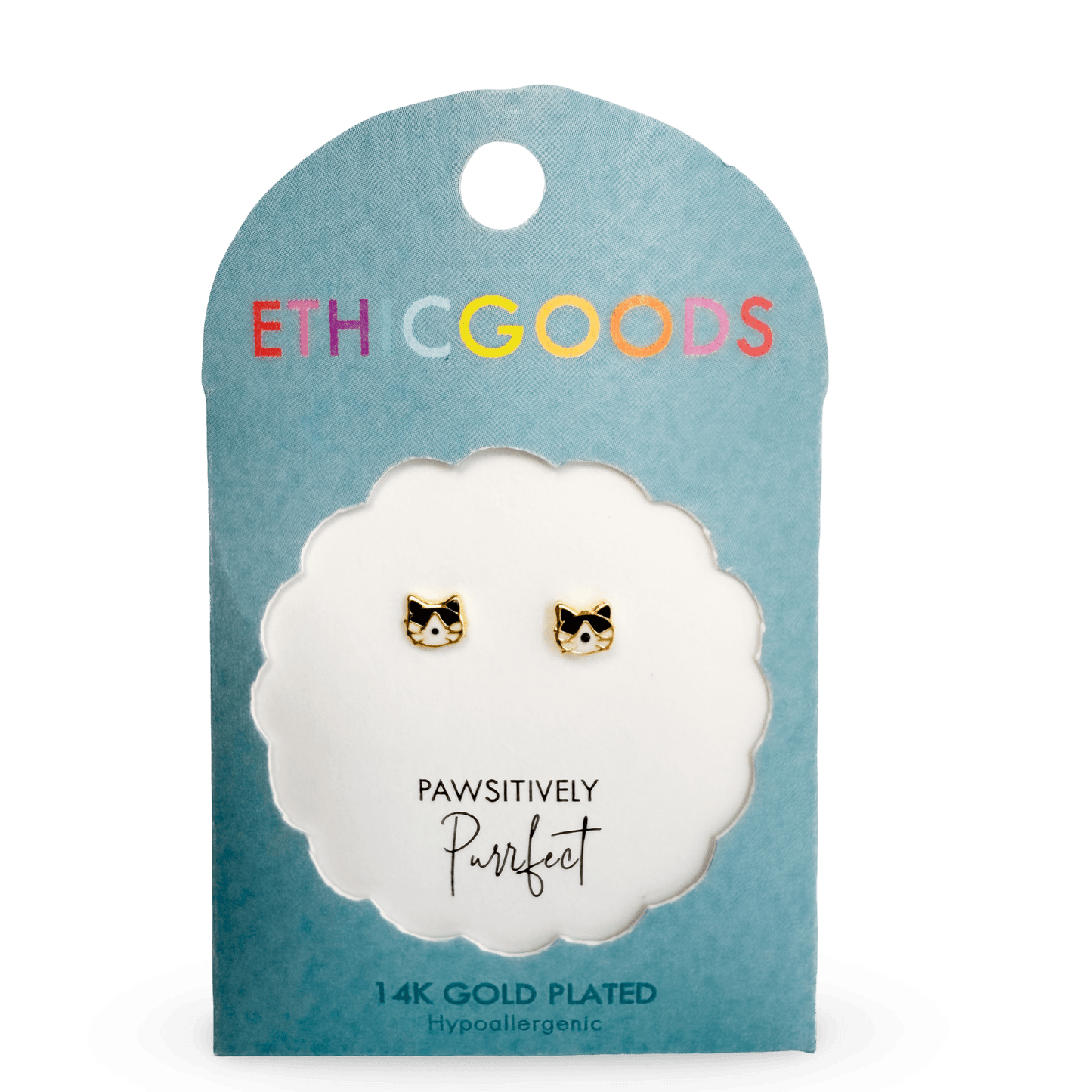 Cat Tiny Stud Earrings - Recetas Fair Trade