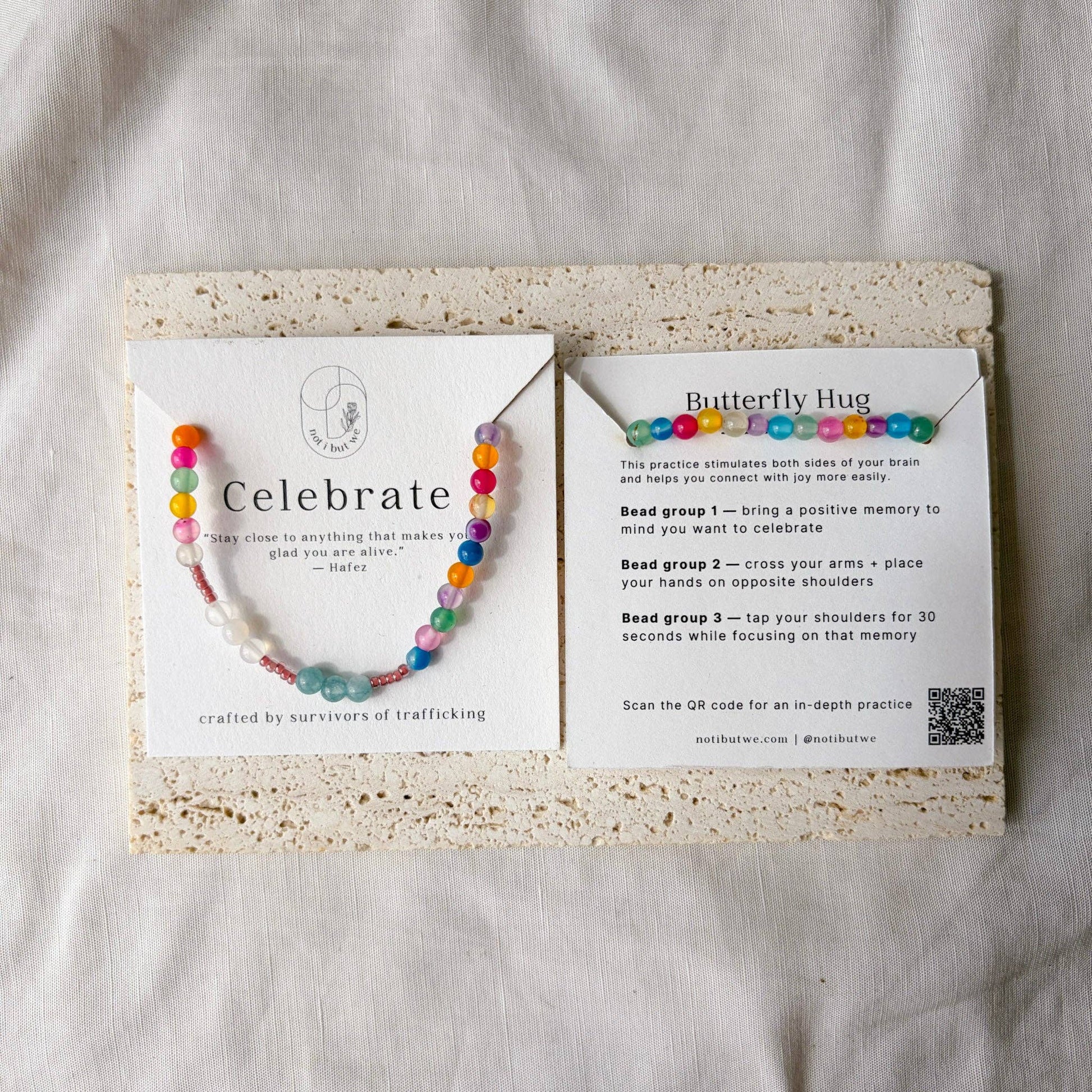Celebrate Mindfulness Bracelet | Gemstone Intention Bracelet - Recetas Fair Trade