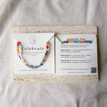 Celebrate Mindfulness Bracelet | Gemstone Intention Bracelet - Recetas Fair Trade