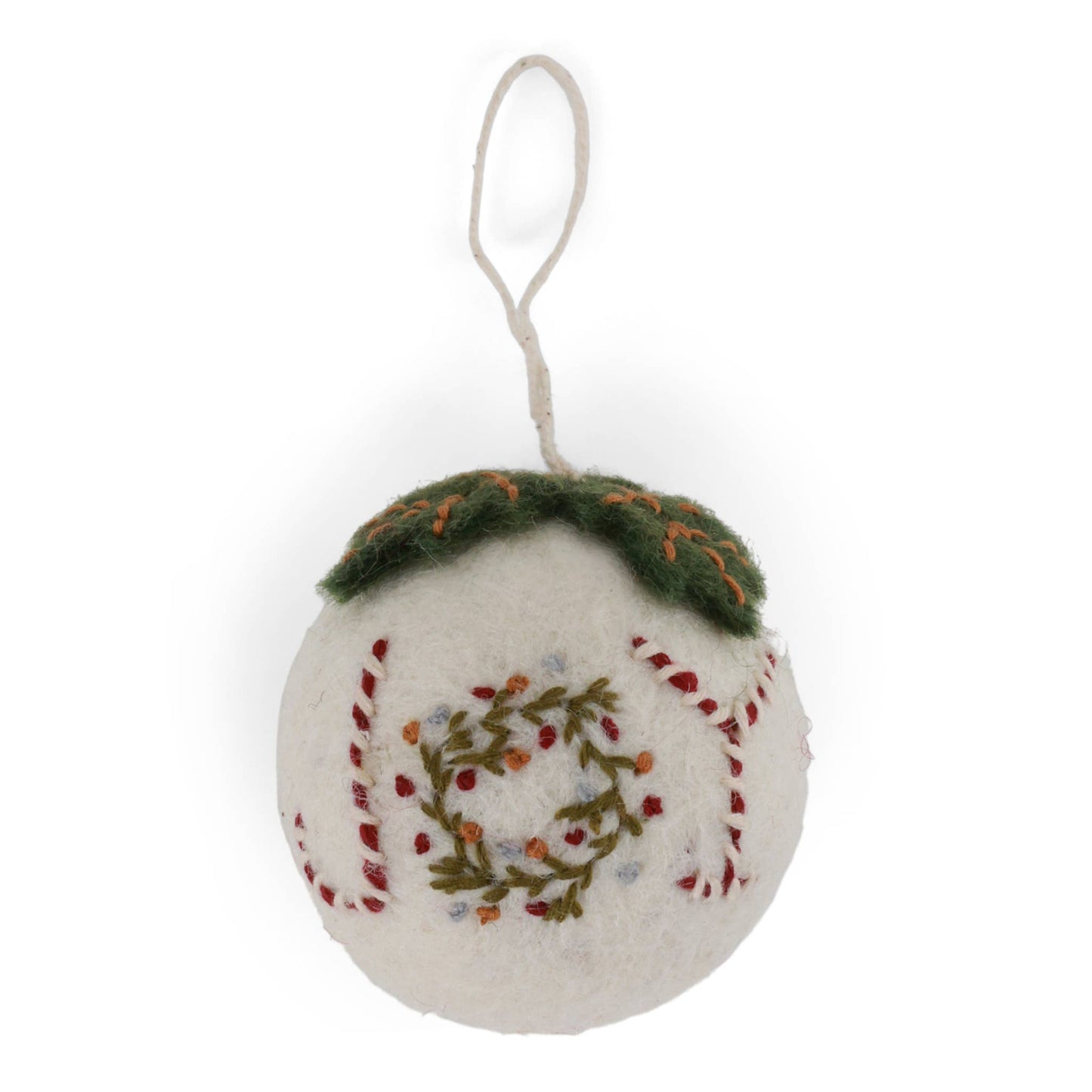 Christmas Bauble - White w/Joy - Recetas Fair Trade