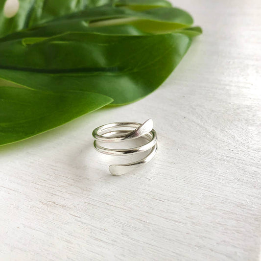 Coiled Wrap Ring - Silver - Recetas Fair Trade