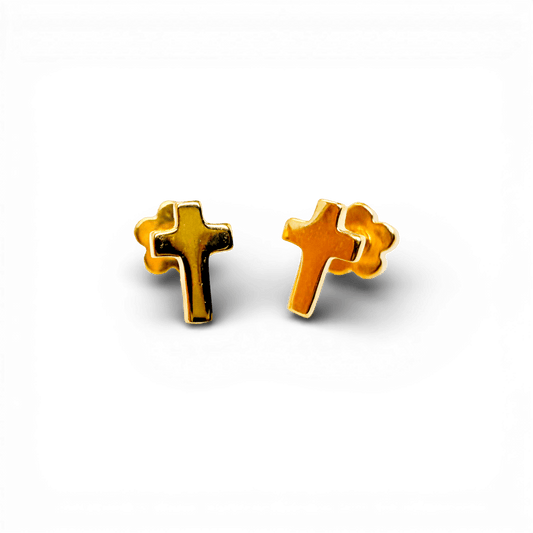 Cross Tiny Stud Earrings - Recetas Fair Trade