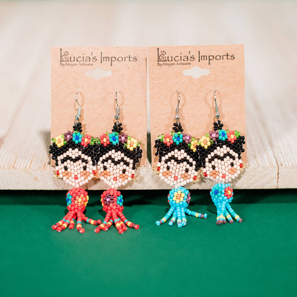 Dancing Frida Beaded Earrings - Recetas Fair Trade