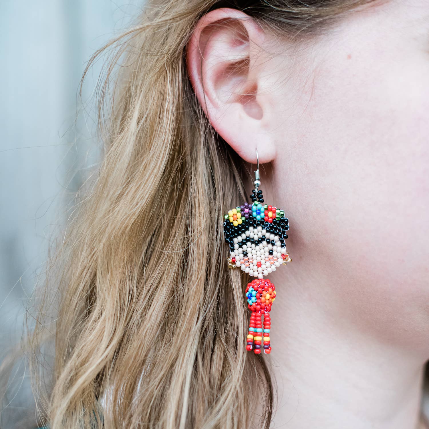 Dancing Frida Beaded Earrings - Recetas Fair Trade