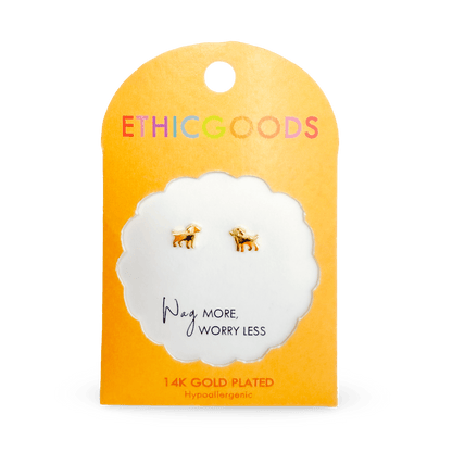 Dog Tiny Stud Earrings - Recetas Fair Trade