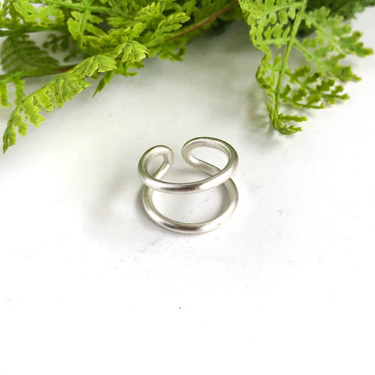Double Arch Ring - Silver - Recetas Fair Trade