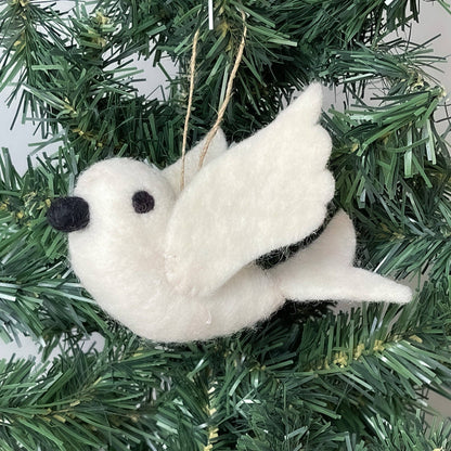 Dove Handmade Felt Ornament - Recetas Fair Trade