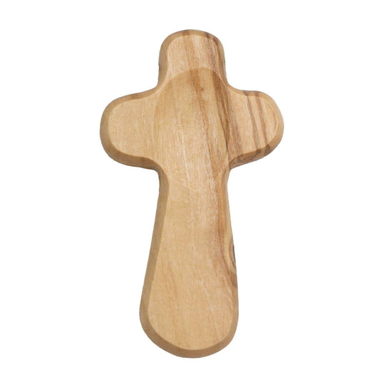 Duea Olive Wood Pocket Prayer Cross - Recetas Fair Trade