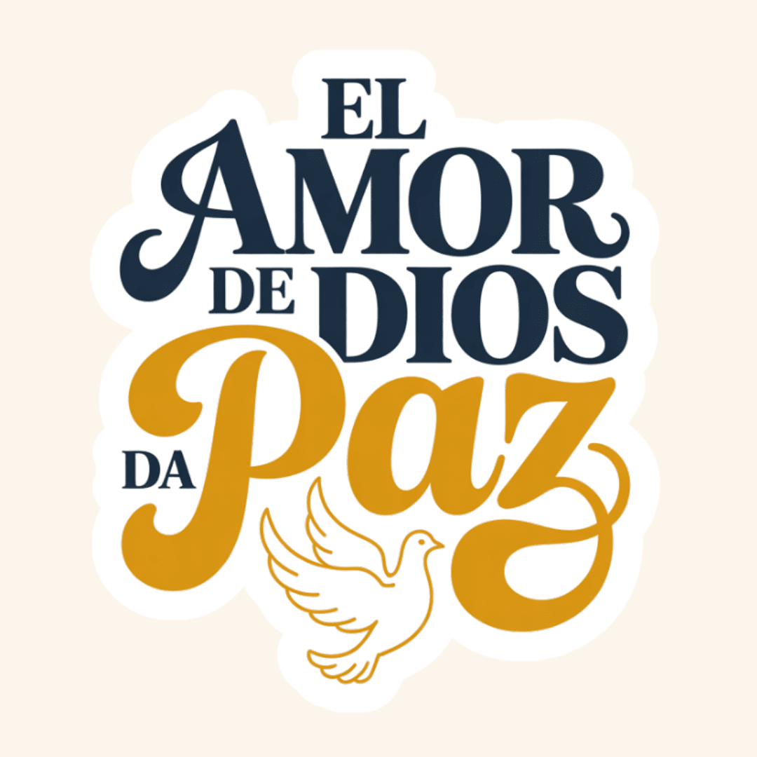 El amor de Dios da Paz Sticker - Recetas Fair Trade