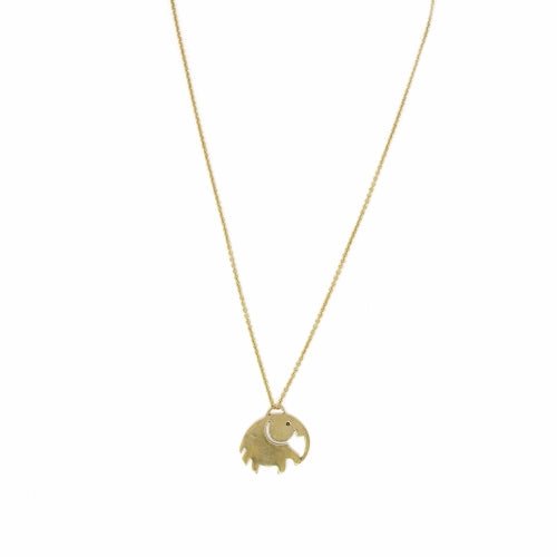 Elephant Pendant Brass Necklace - Recetas Fair Trade