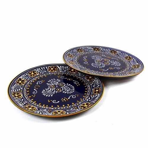 Encantada - Dinner Plates 11.8in - Blue, Set of Two - Recetas Fair Trade