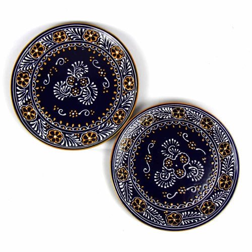 Encantada - Dinner Plates 11.8in - Blue, Set of Two - Recetas Fair Trade