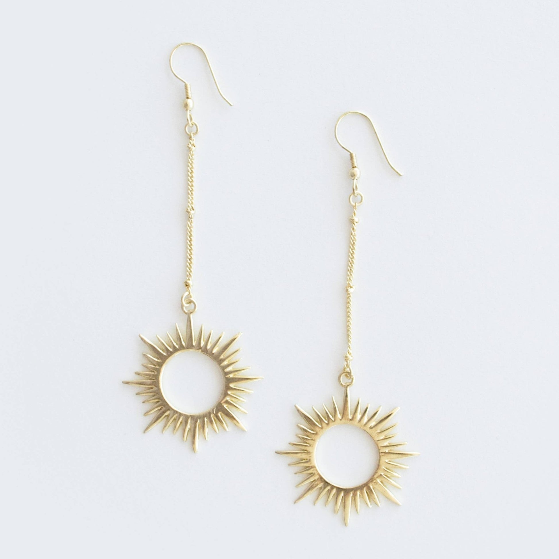 Ethereal Drop Earrings Gold - Recetas Fair Trade