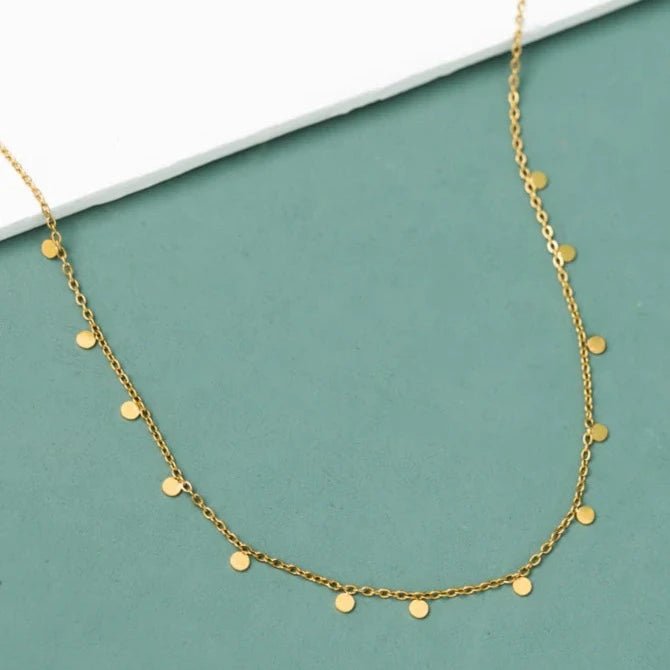 Evelyn Gold Drop Necklace - Recetas Fair Trade