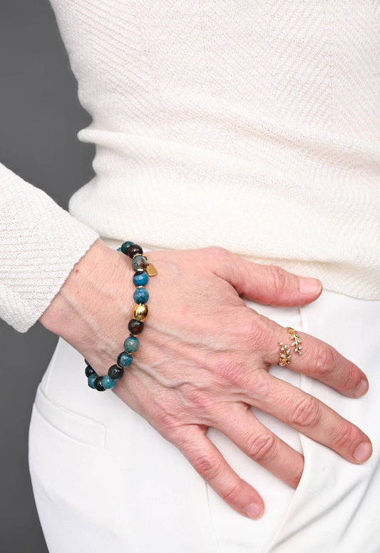 Ewa Beaded Green Agate Bracelet - Recetas Fair Trade