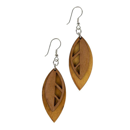 Falling Leaves Wood Earrings - Recetas Fair Trade