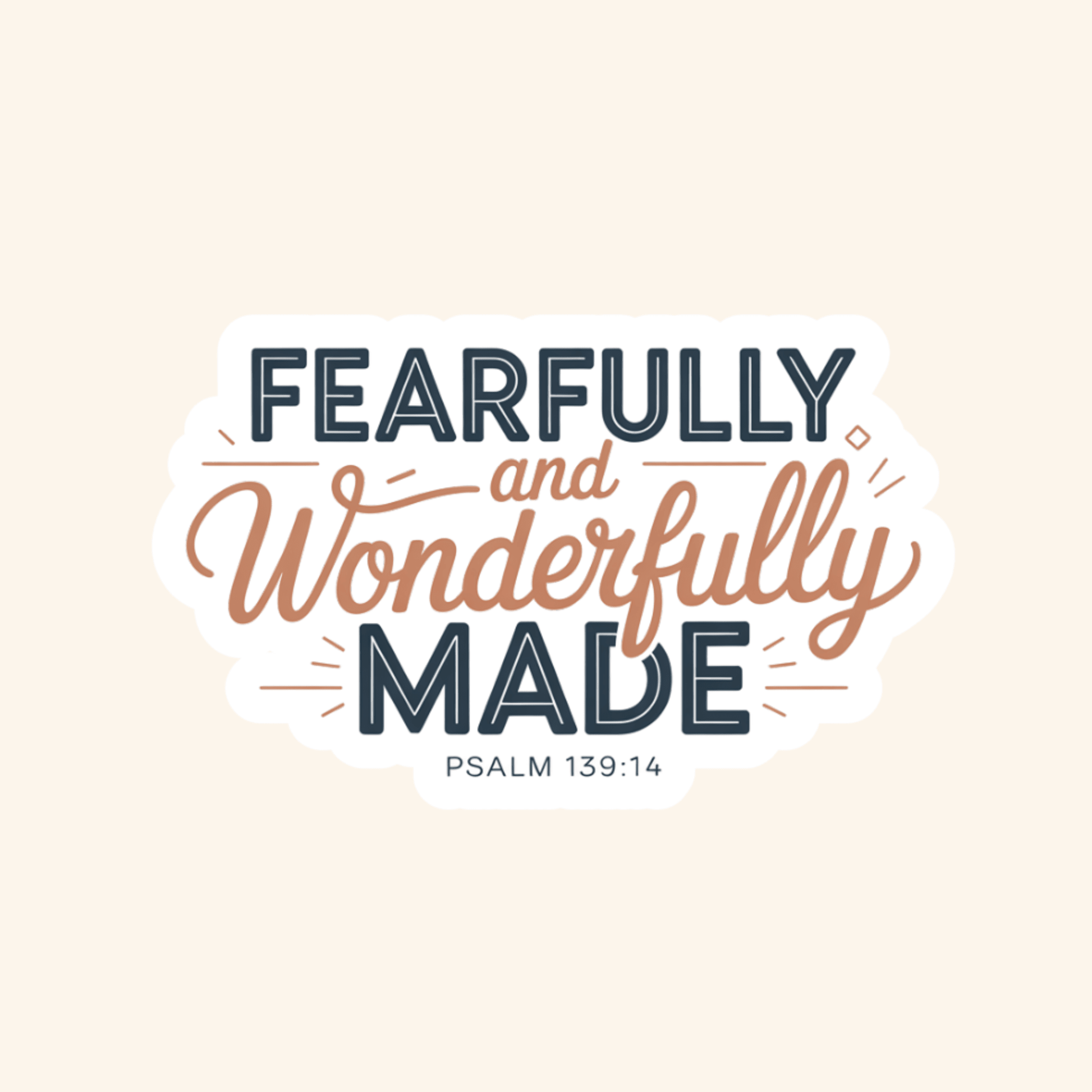 Fearfully and wonderfully Made Sticker - Recetas Fair Trade