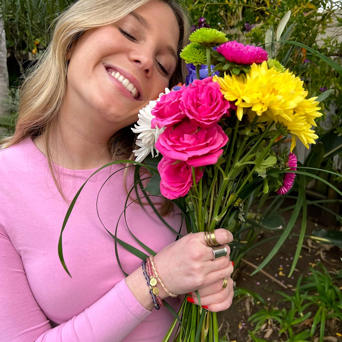 February • Birth Flower Bracelet (Stocking Stuffer!) - Recetas Fair Trade